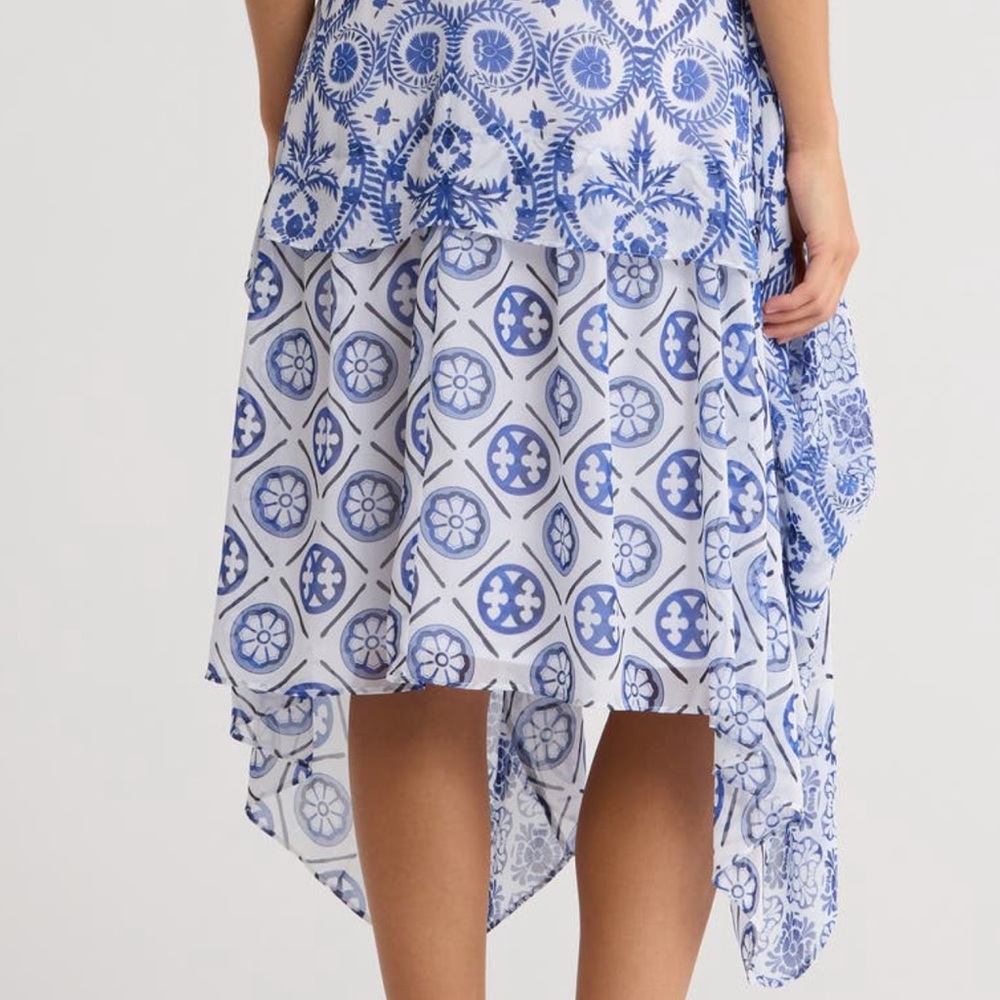 Reiss Blue High Low Sleeveless Dress - Picture 10 of 12
